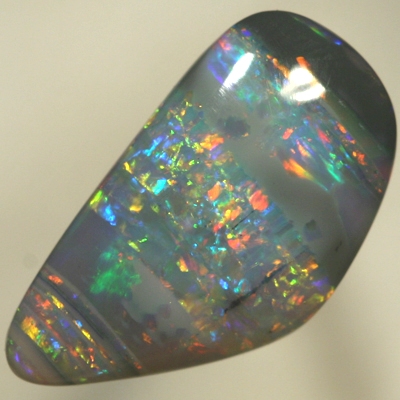 SOLID BLACK OPAL Unusual banded pattern  bright sparkles SEE VIDEO